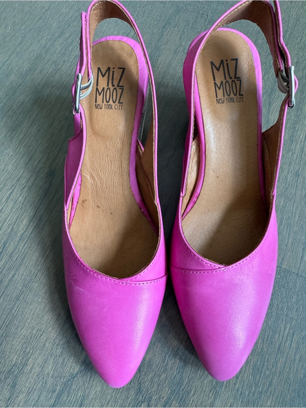 Miz Mooz Women's Aurora Slingback Block Heel Pumps in Pink